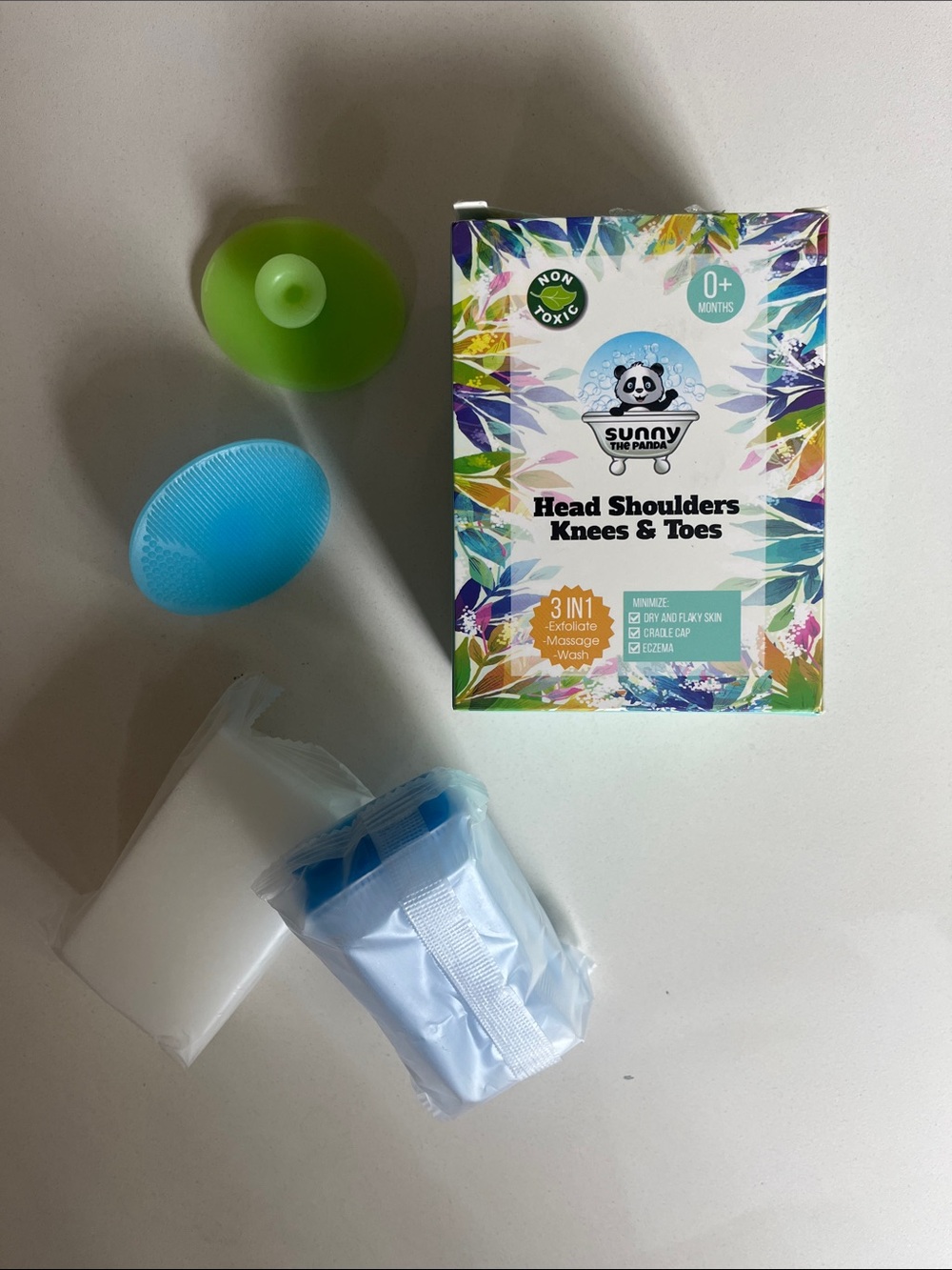 Head Shoulders Knees & Toes 3-in-1 Baby Scrubber NWT